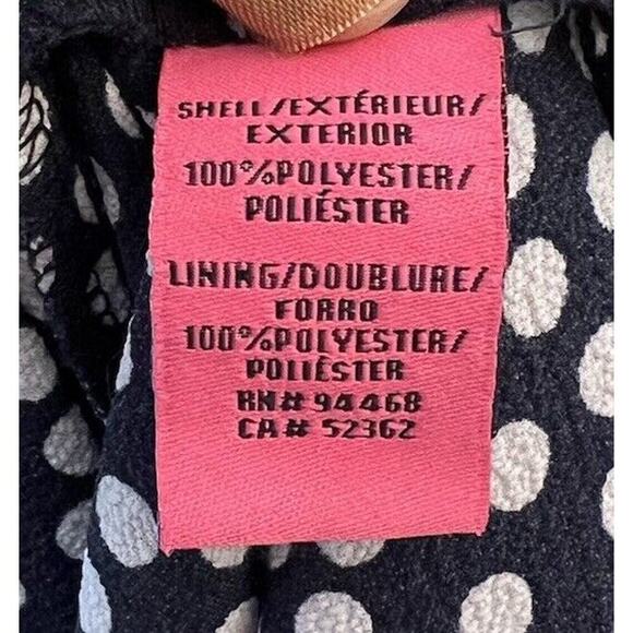 Betsey Johnson Women's Midi Dress Size14 Navy Polka Dot Ruffle Vtg Inspired - Picture 5 of 8